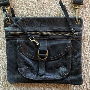 Fossil Elegant Black Leather Crossbody Bag